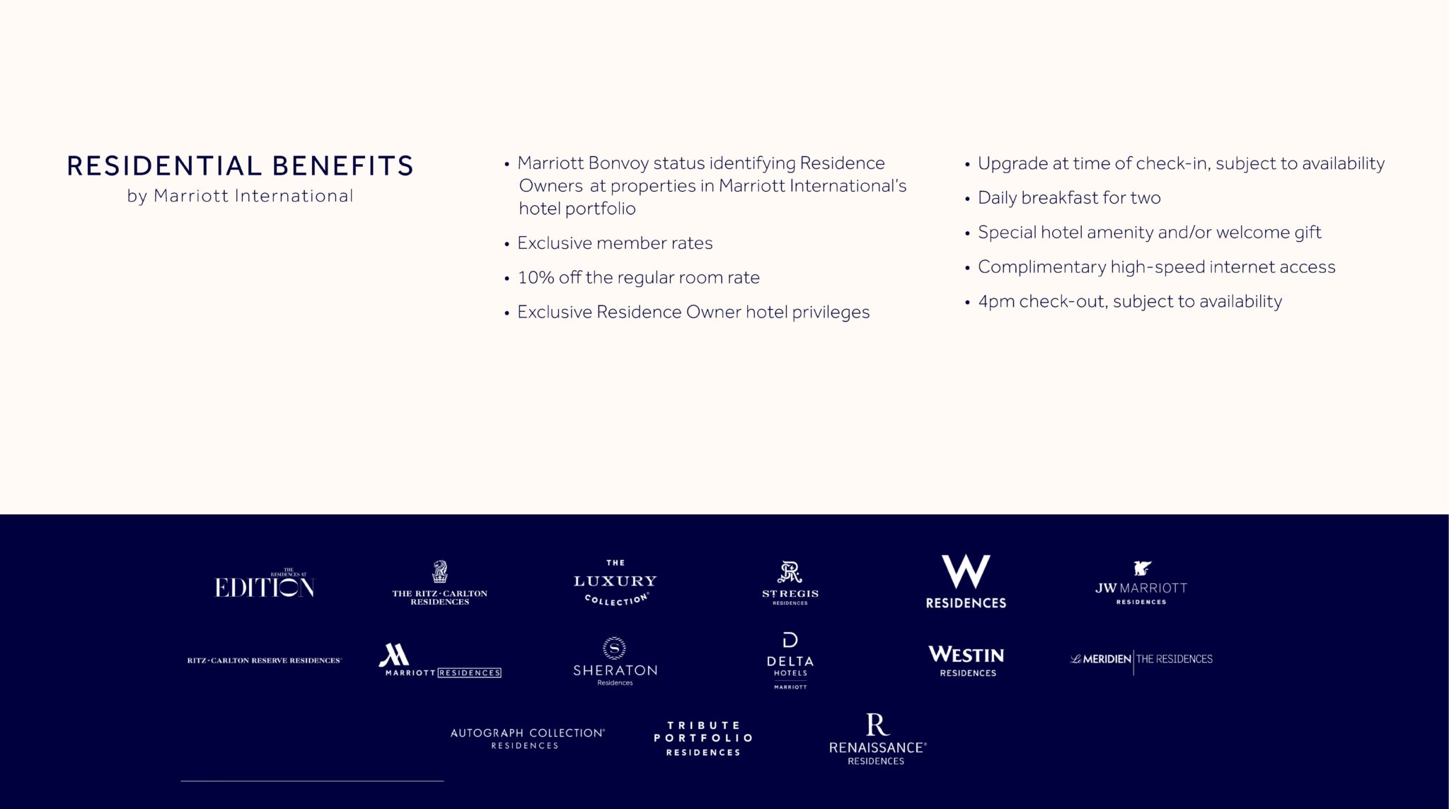 The Ritz-Carlton Residences Palm Beach Gardens Marriott Onvia Ownership benefits 2