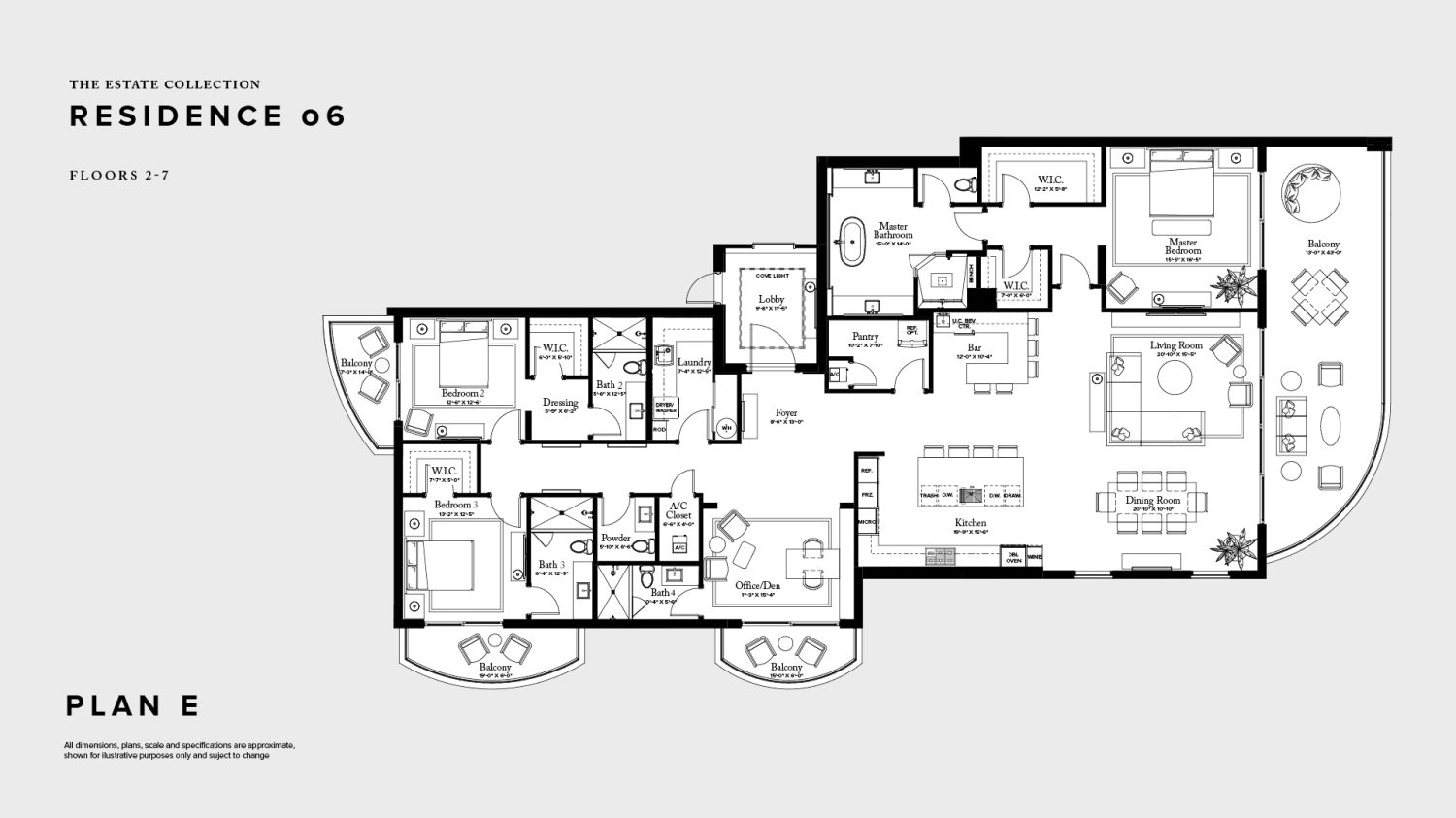 The Ritz Carlton Residences, Palm Beach Gardens Floor Plan E 206-706
